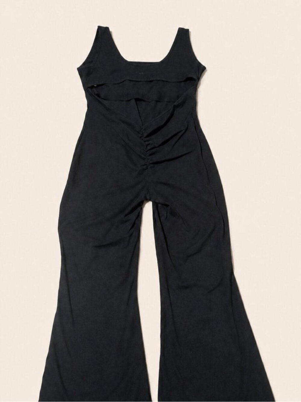 Fashion Nova Nova Sport Black Open-Back Flare Leg Jumpsuit Plus Size Y2K Sporty - Picture 4 of 7